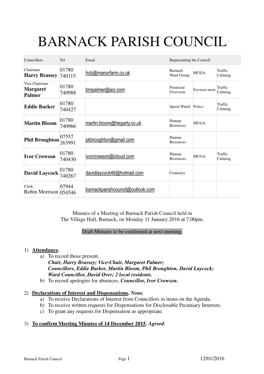 Barnack Parish Council