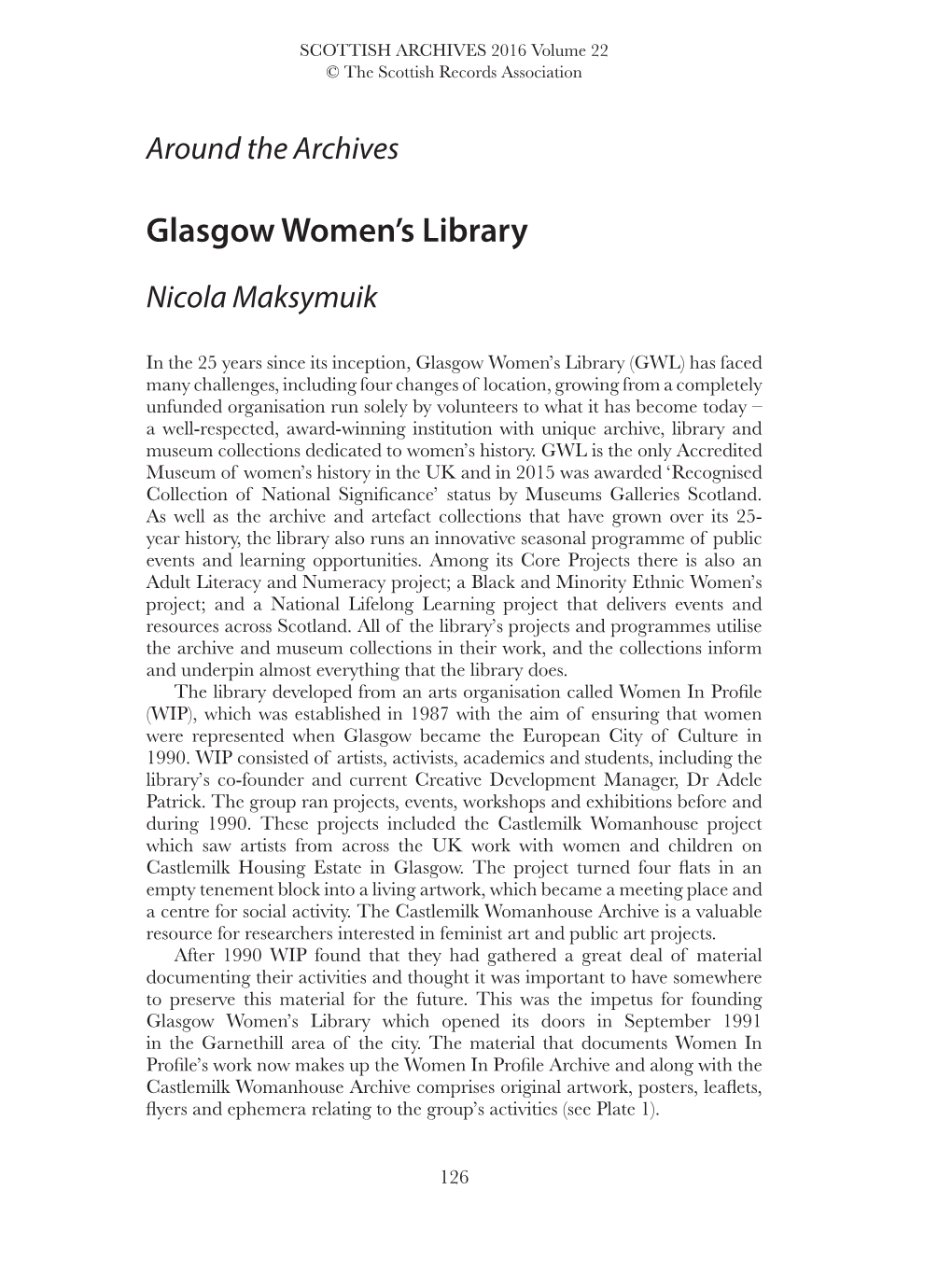 Glasgow Women's Library