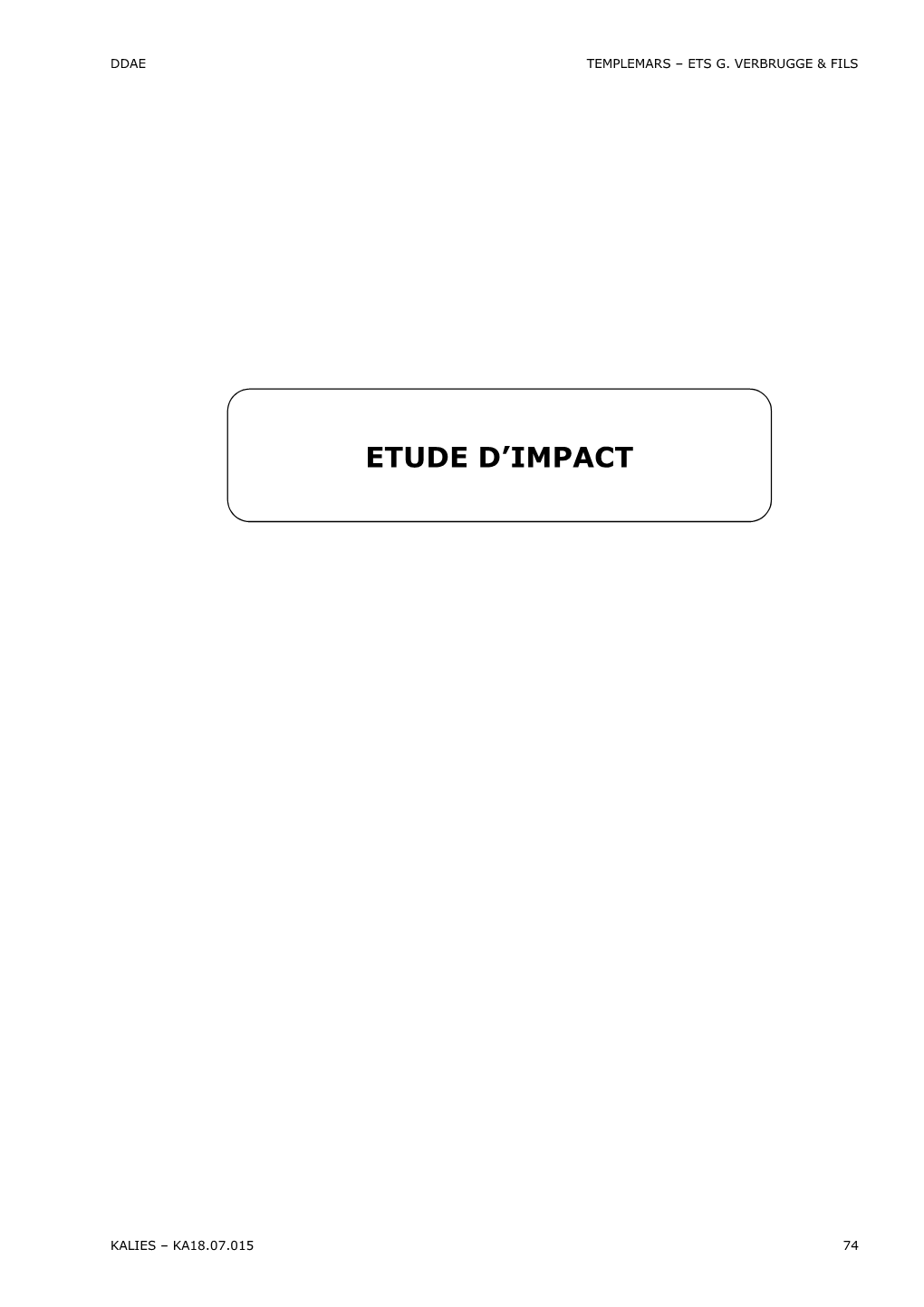 Etude D'impact