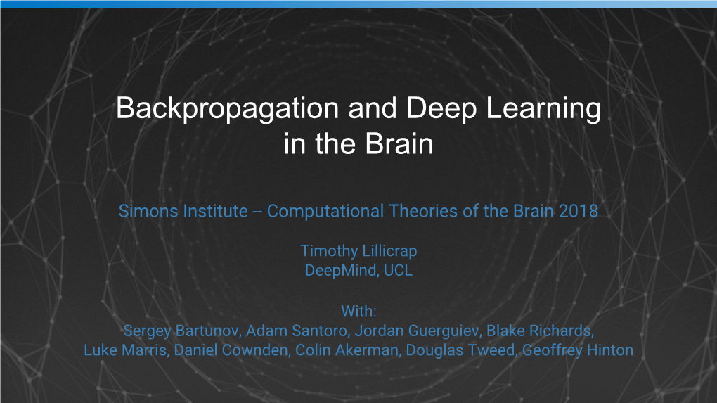 Backpropagation and Deep Learning in the Brain