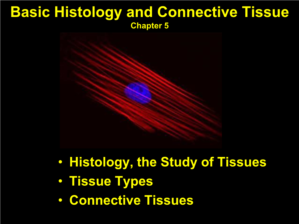 Basic Histology and Connective Tissue Chapter 5