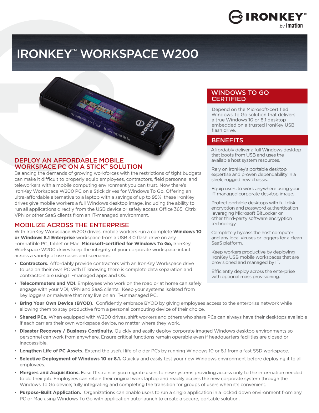 Ironkey™ Workspace W200