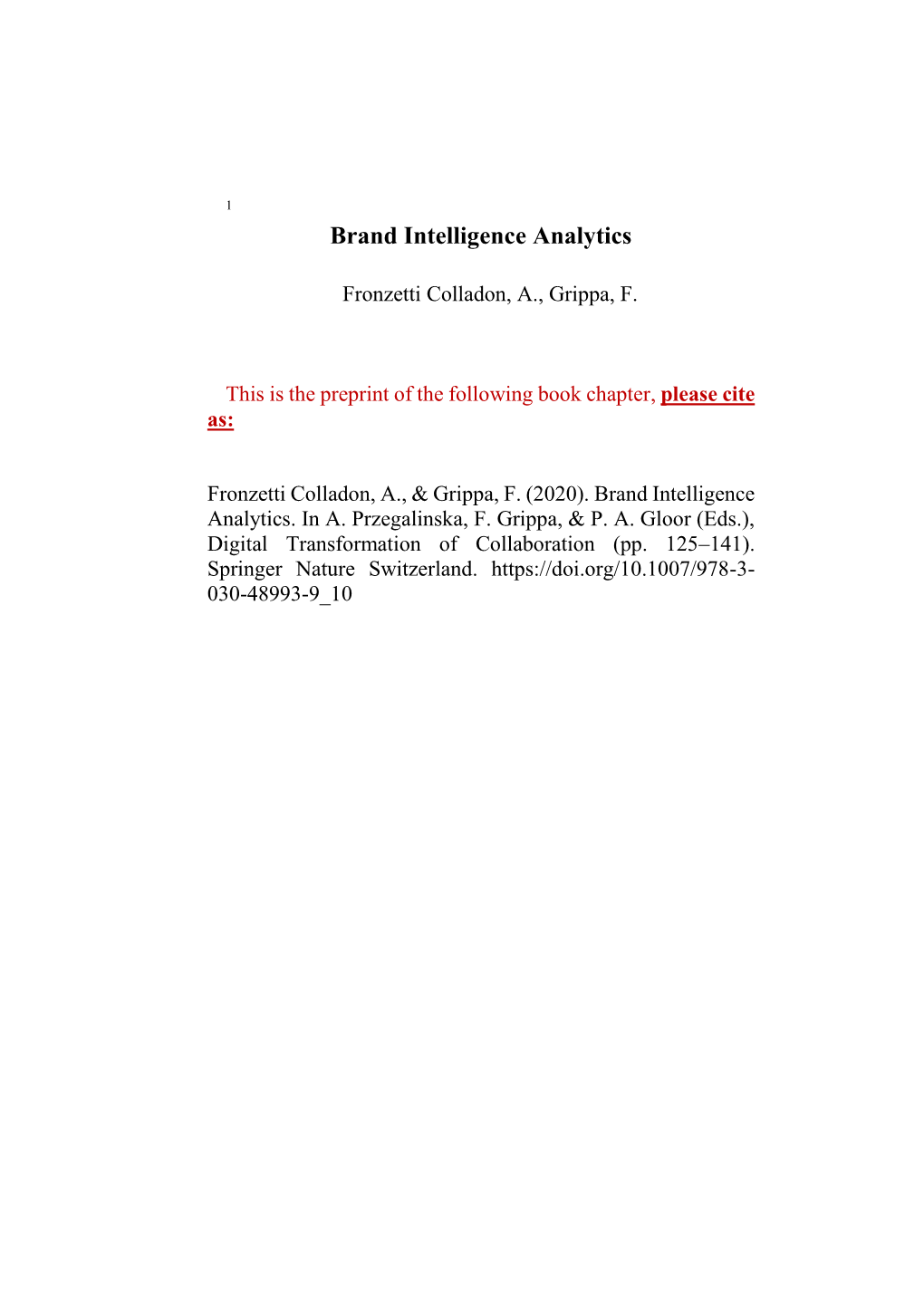 Brand Intelligence Analytics