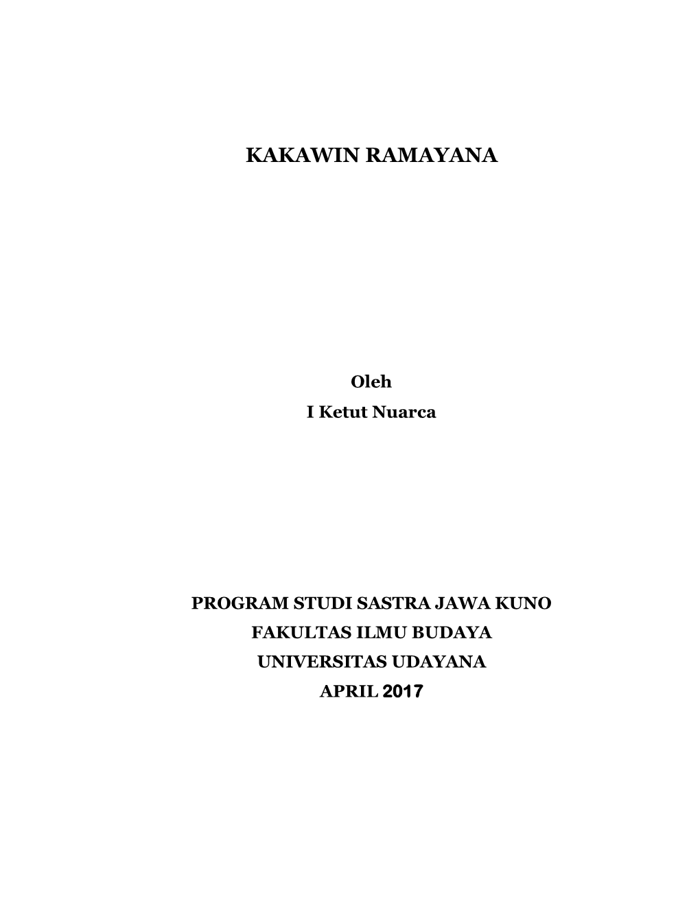 Kakawin Ramayana