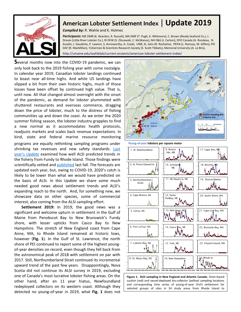 American Lobster Settlement Index |Update 2019