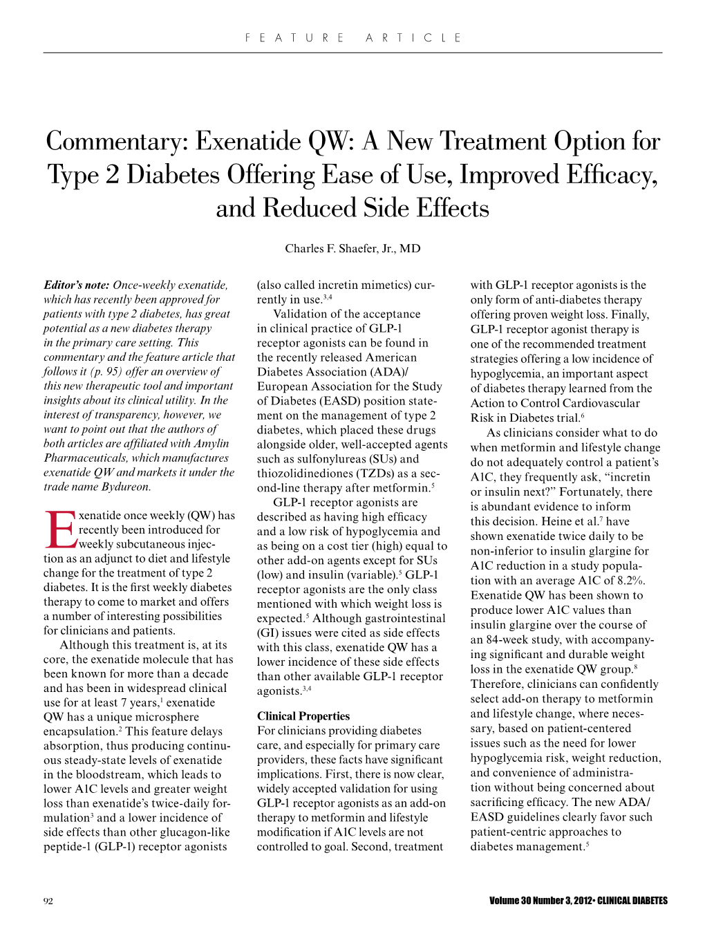 Exenatide QW: a New Treatment Option for Type 2 Diabetes Offering Ease of Use, Improved Efficacy, and Reduced Side Effects