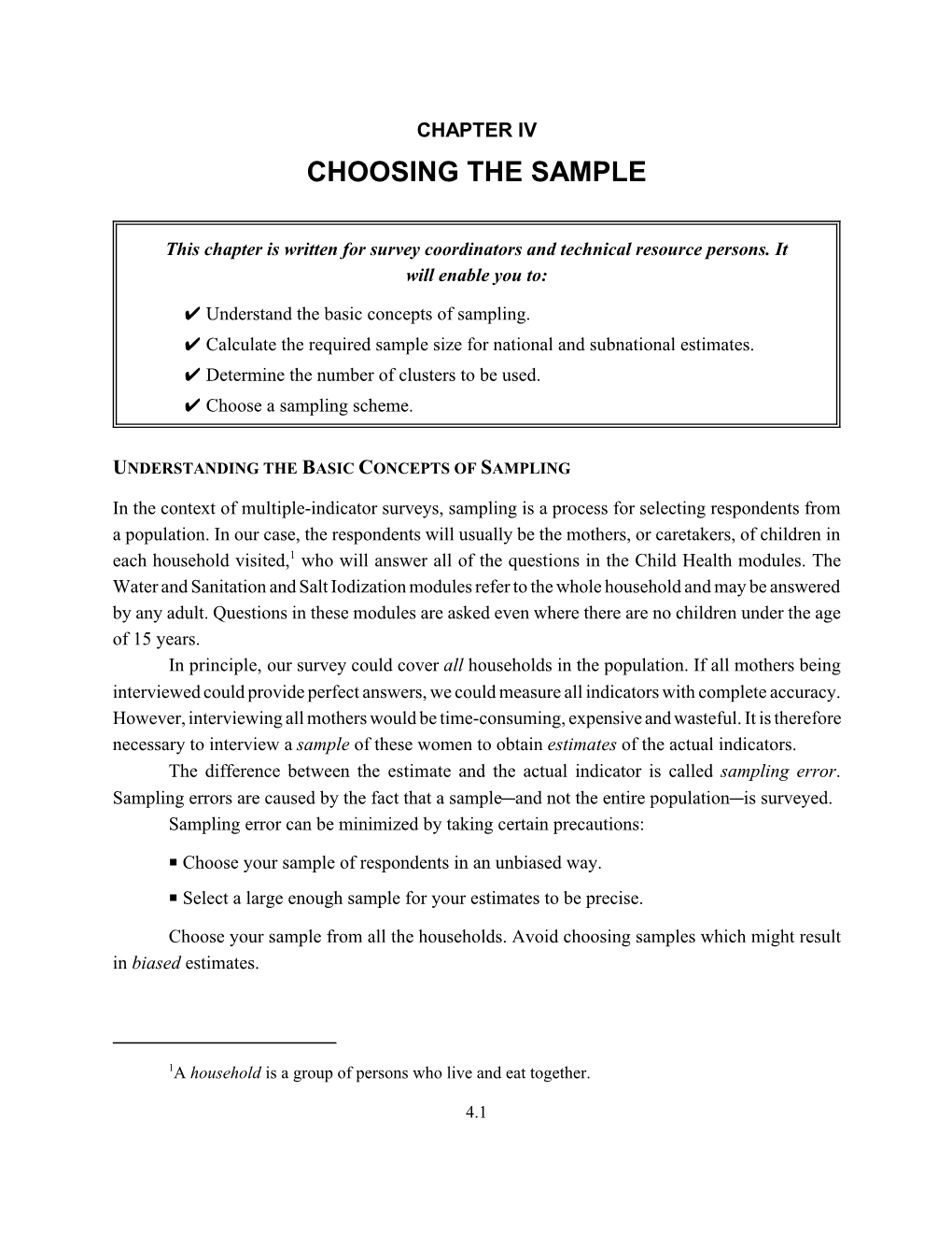 Choosing the Sample