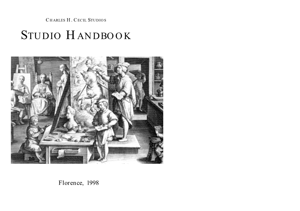 Charles H. Cecil Studios Studio Handbook