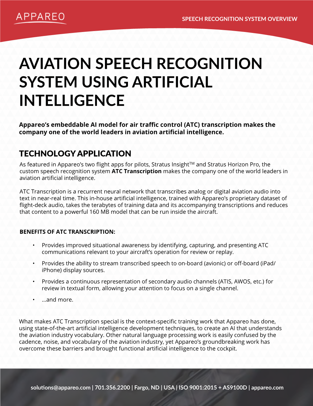 Aviation Speech Recognition System Using Artificial Intelligence