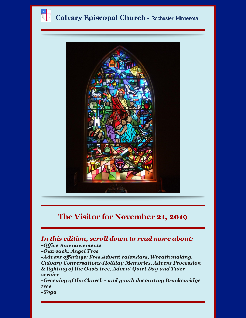 The Visitor for November 21, 2019