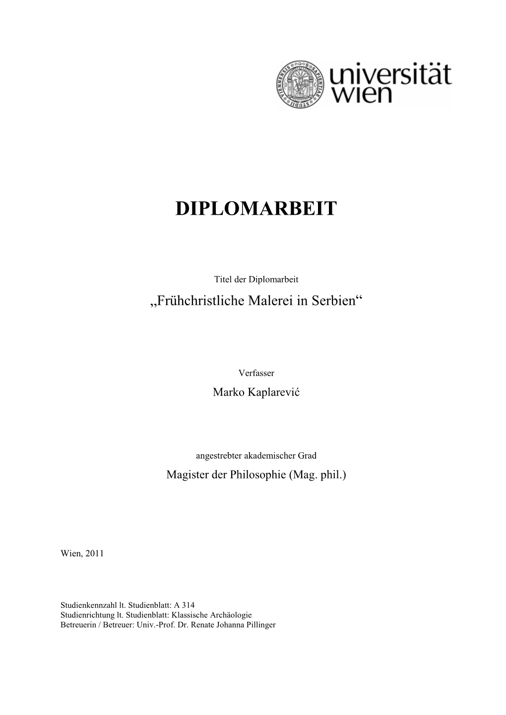 Diplomarbeit