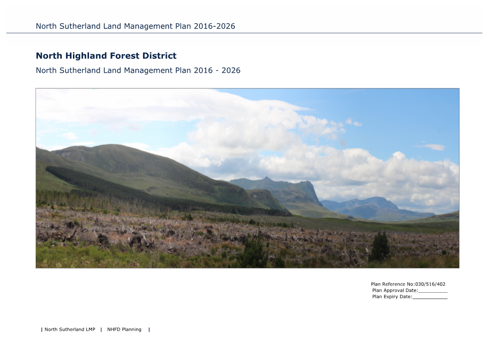 North Sutherland Land Management Plan 2016-2026