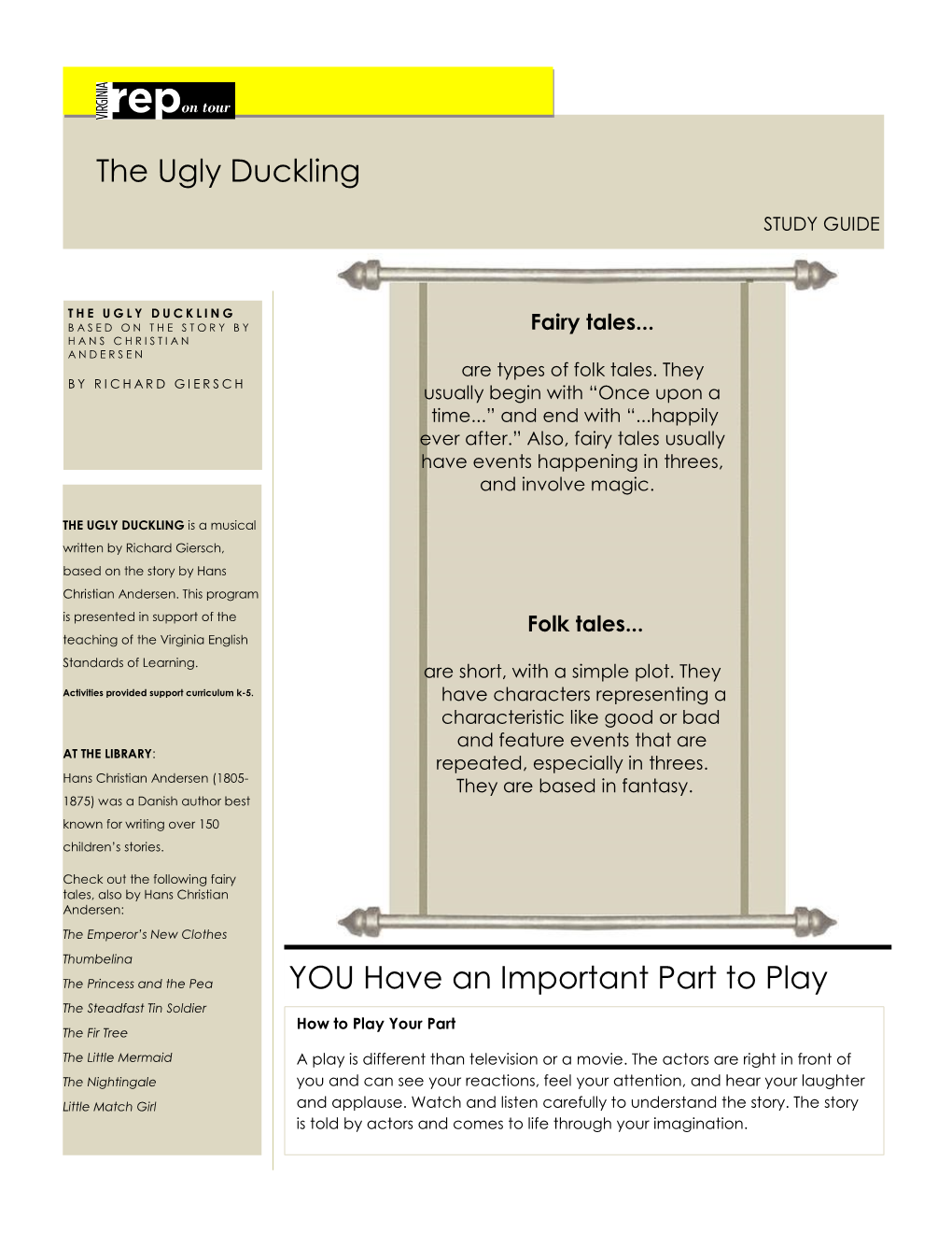 The Ugly Duckling YOU Have an Important Part to Play