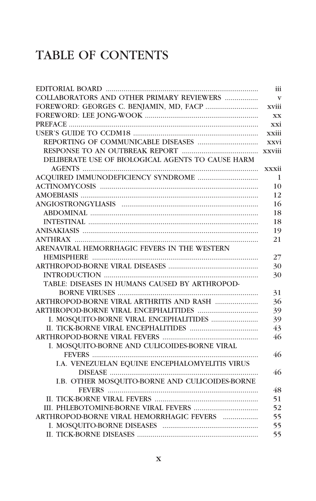 Control of Communicable Diseases Manual