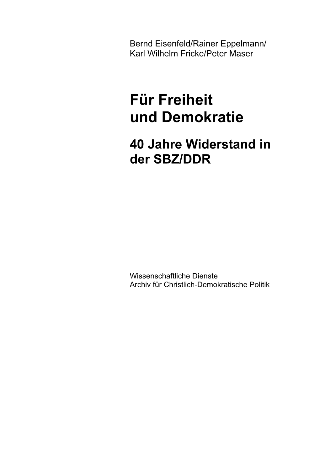 Für Freiheit Und Demokratie