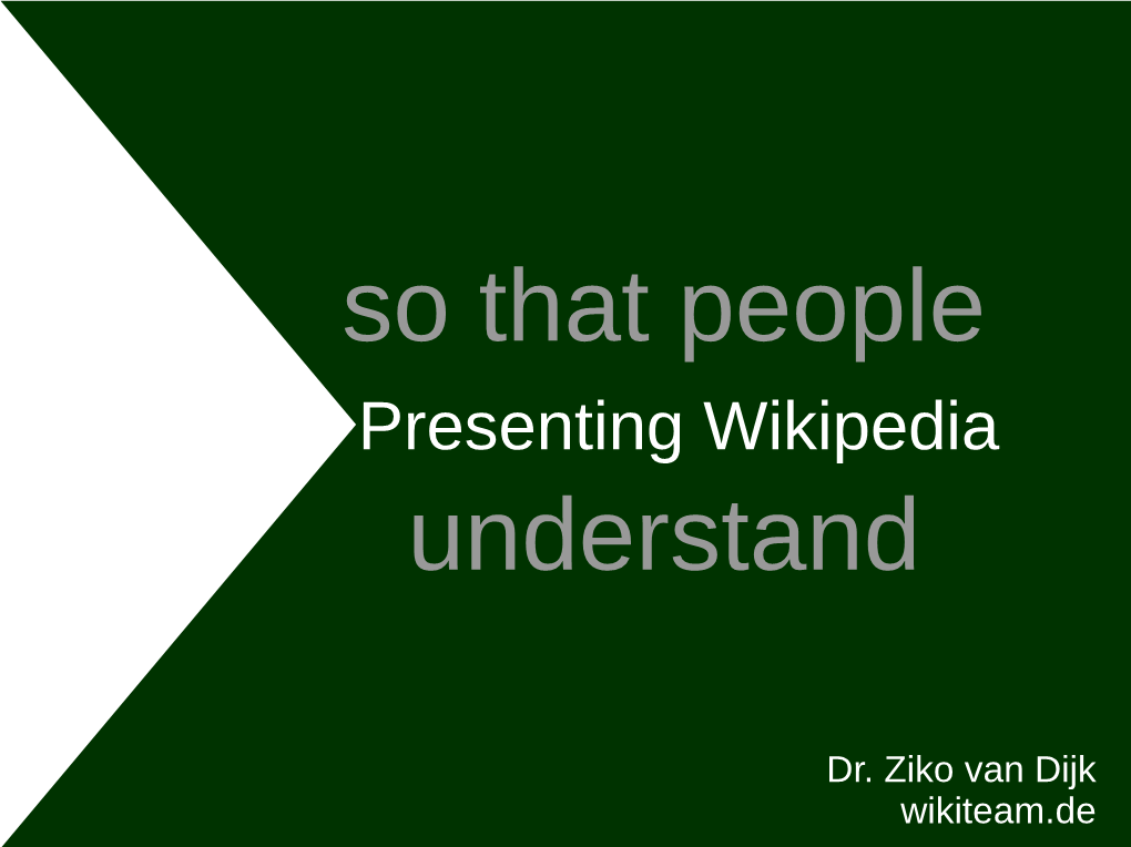 Presenting Wikipedia Understand