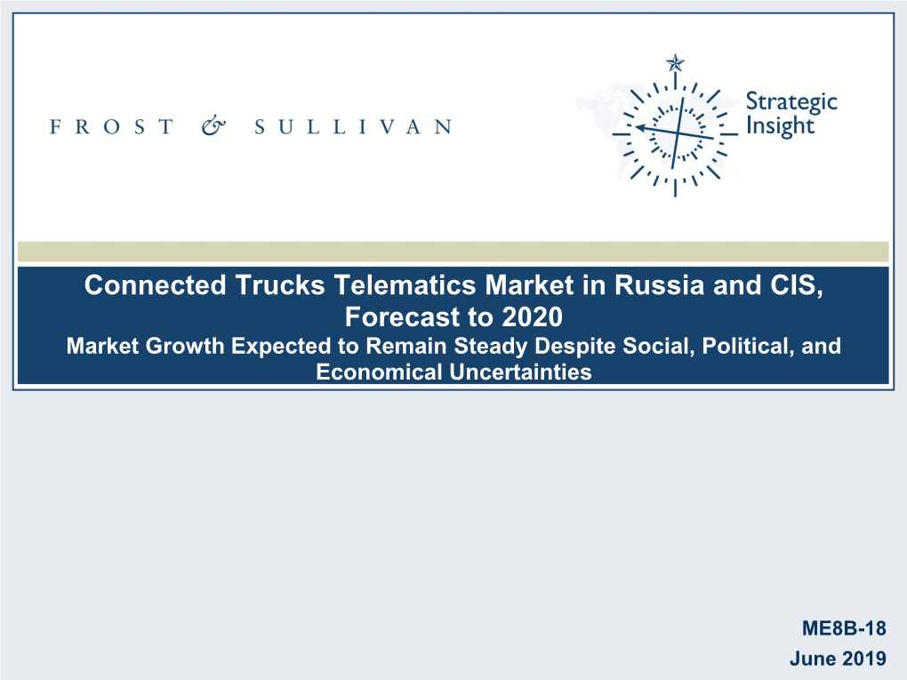 Connected Trucks Telematics Market in UK, Forecast to 2019