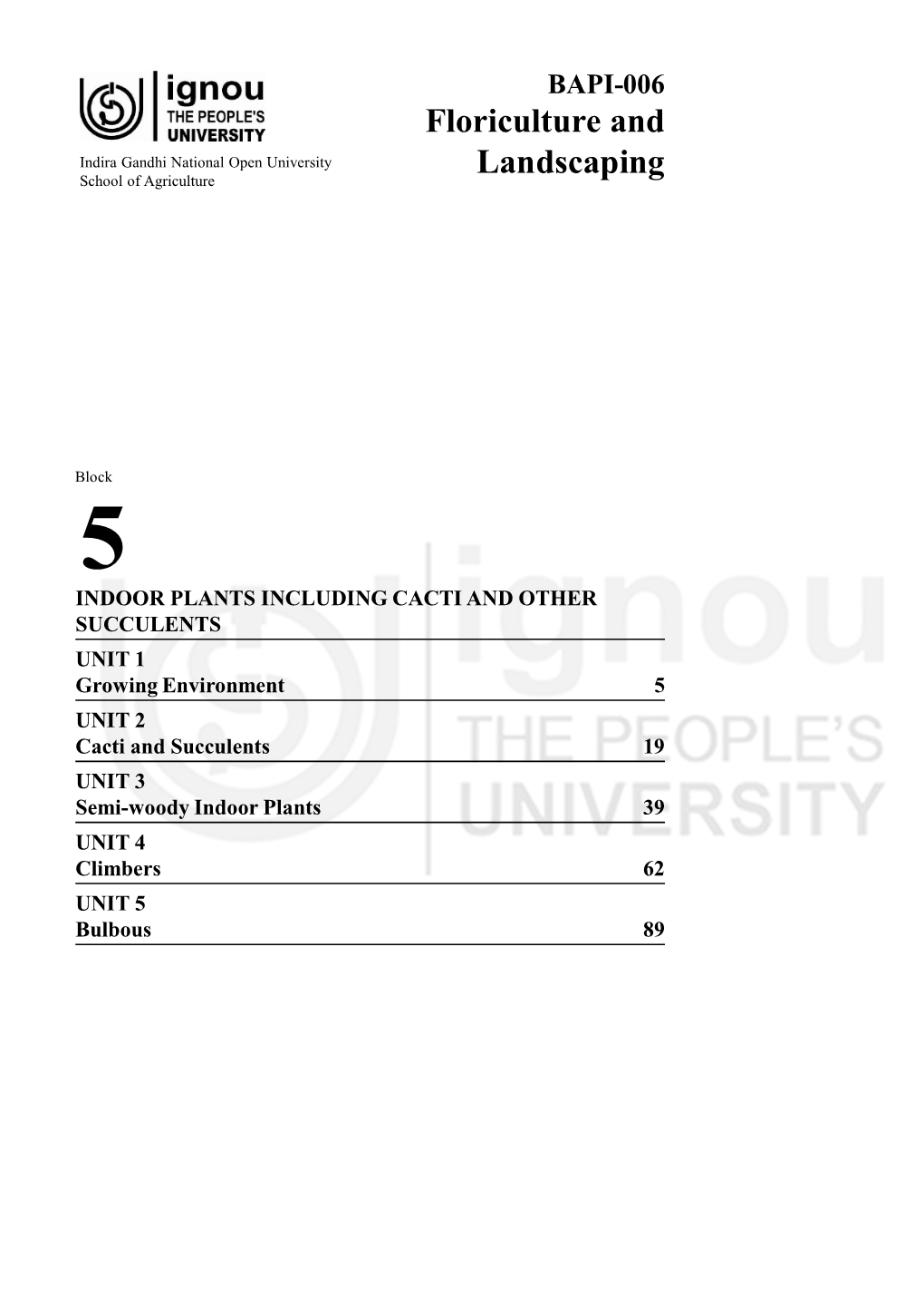 Floriculture and Landscaping