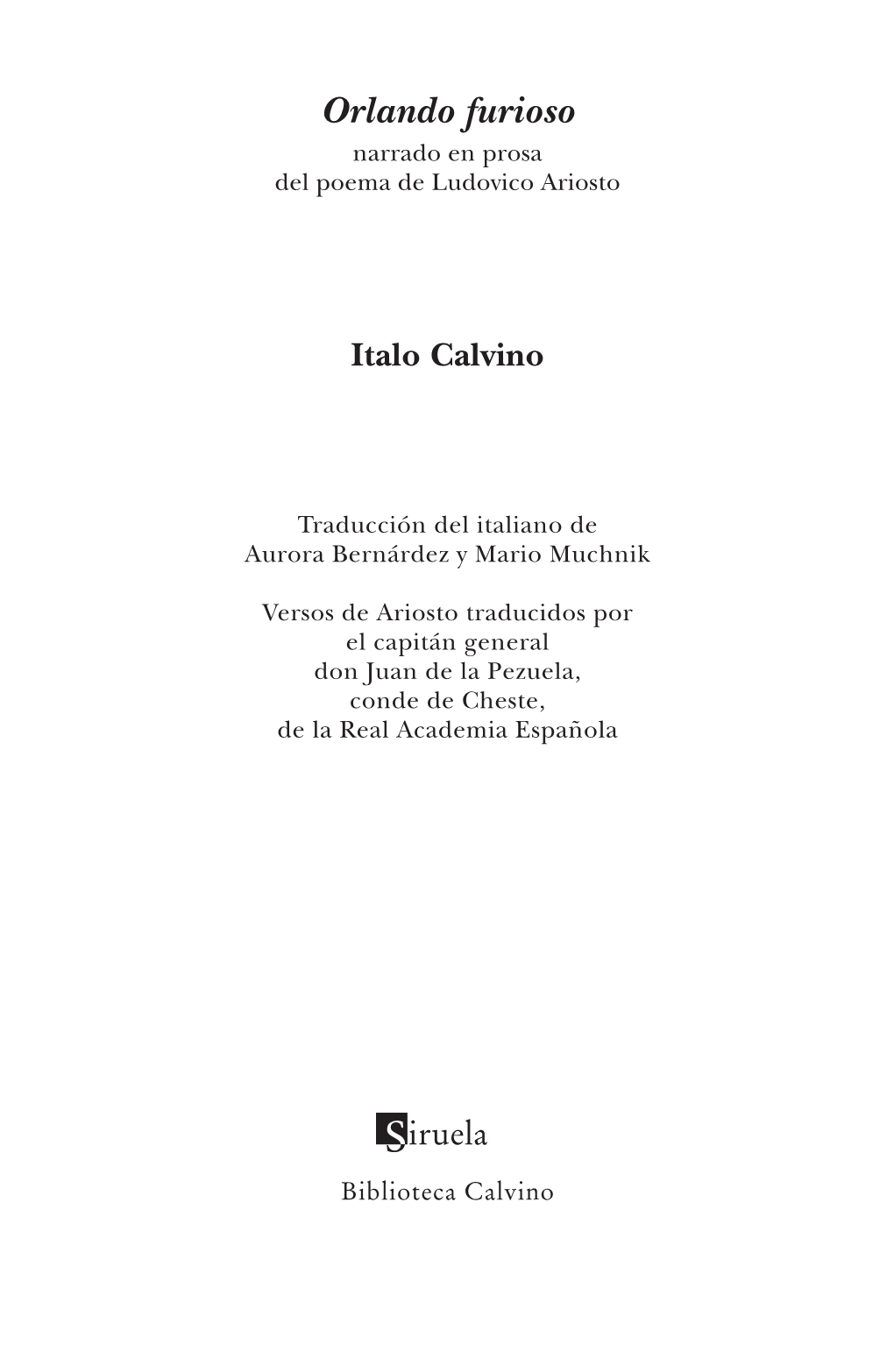 Orlando Furioso Narrado En Prosa Del Poema De Ludovico Ariosto