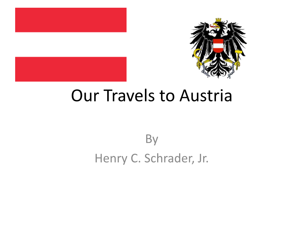 Our Travels in Austria