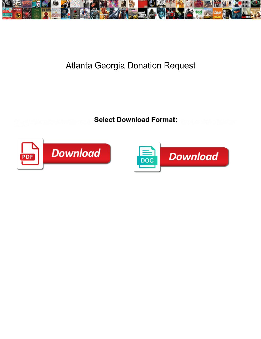 Atlanta Georgia Donation Request Sacchi