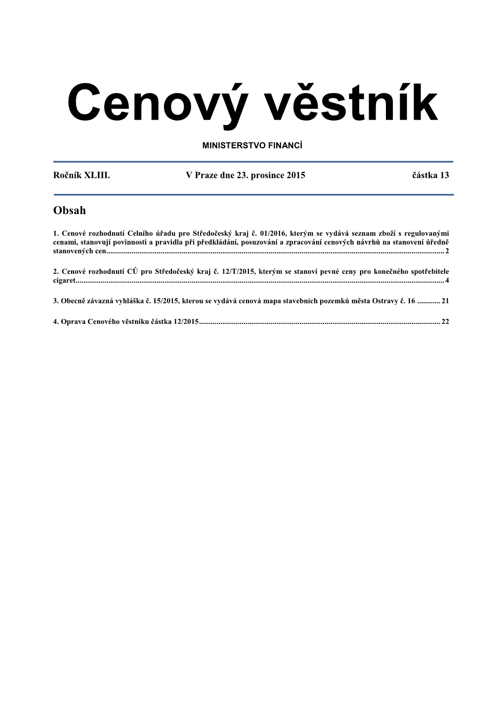 Cenový Věstník 13/2015 2