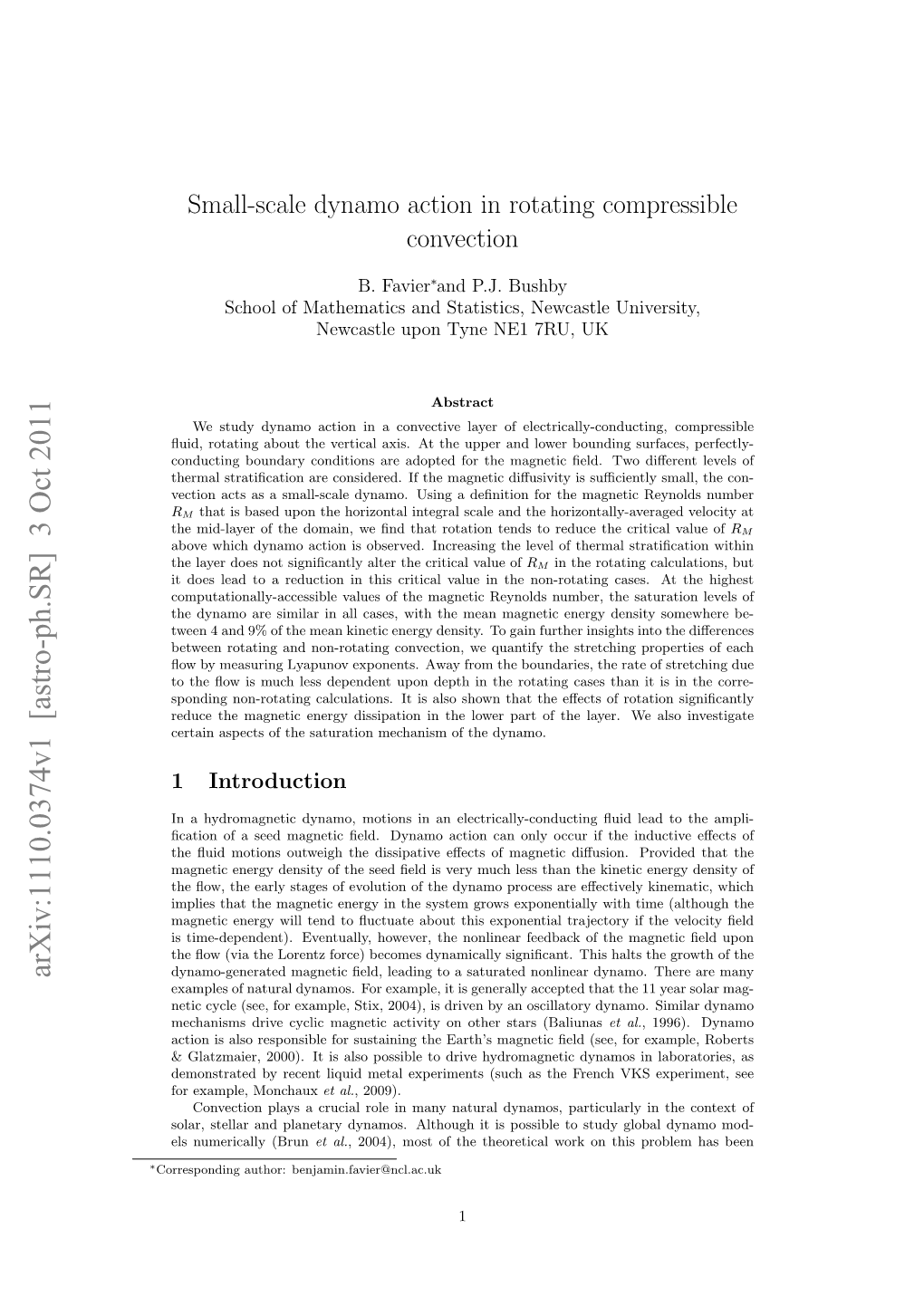 Small-Scale Dynamo Action in Rotating Compressible Convection