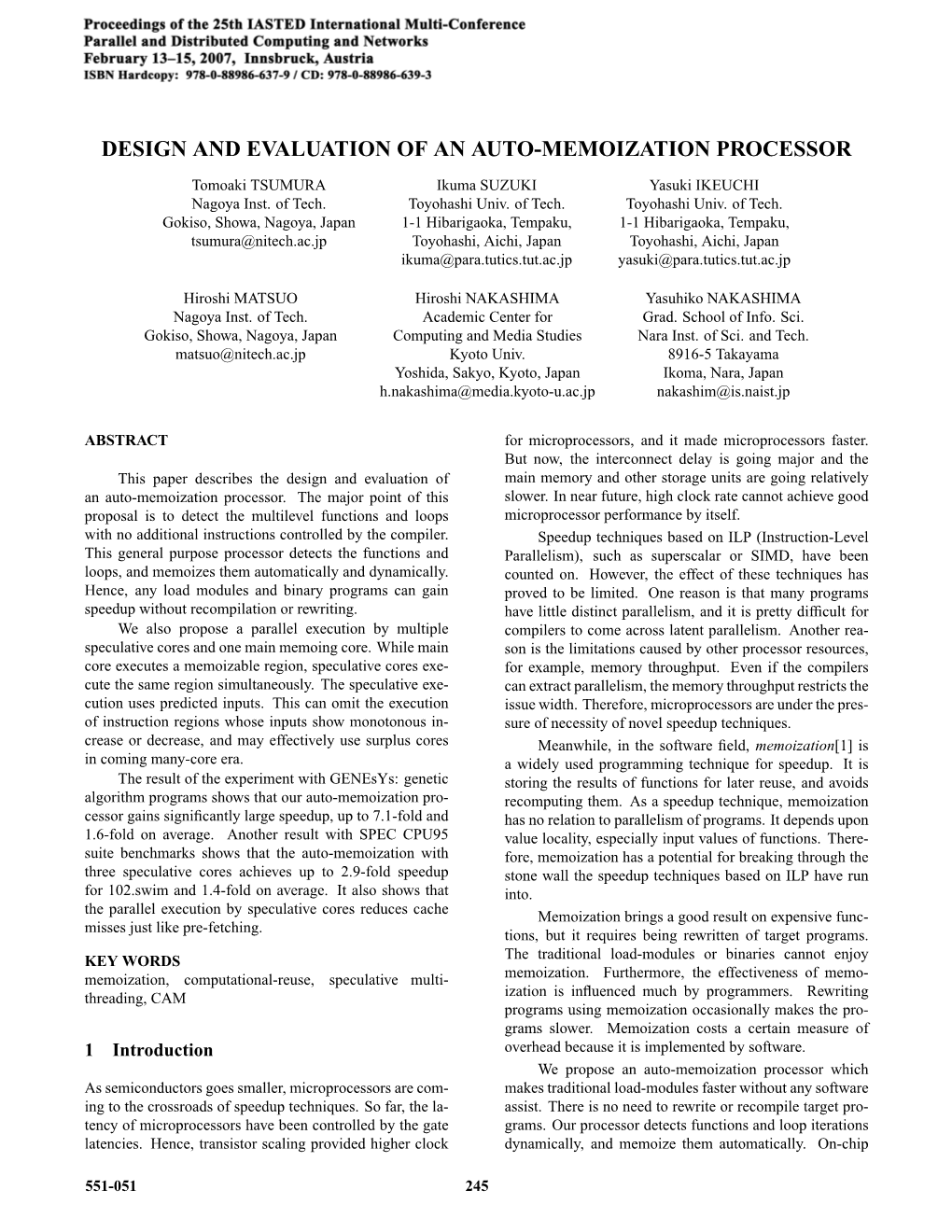 Design and Evaluation of an Auto-Memoization Processor