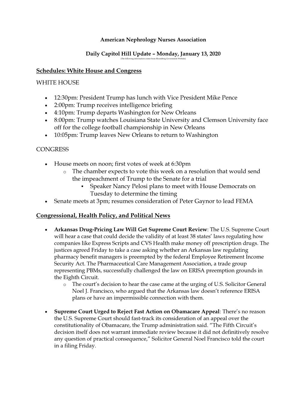 President Trump Has Lunch with Vice President Mike Pence • 2:00P