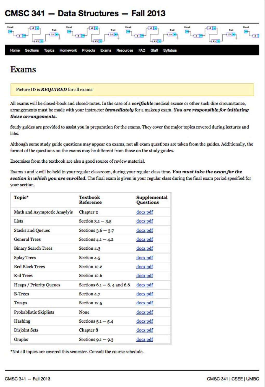 CMSC 341 Data Structure Asymptotic Analysis Review