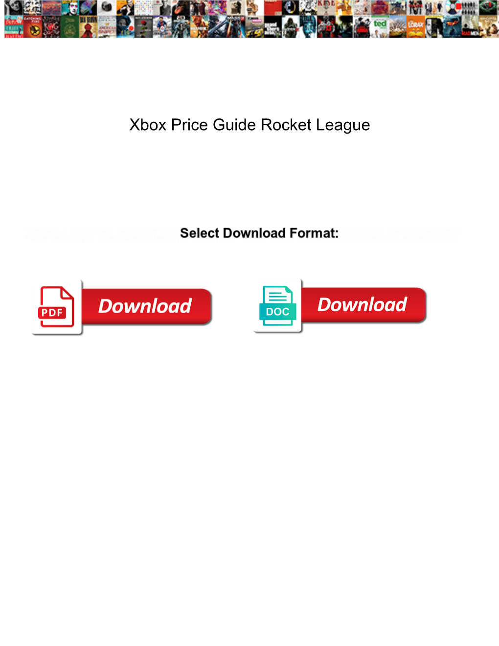 Xbox Price Guide Rocket League