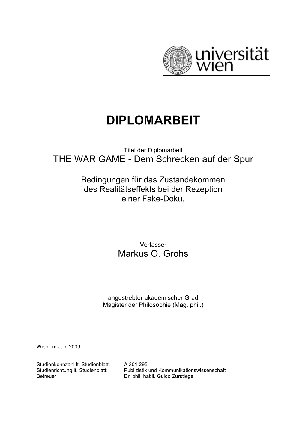 Diplomarbeit