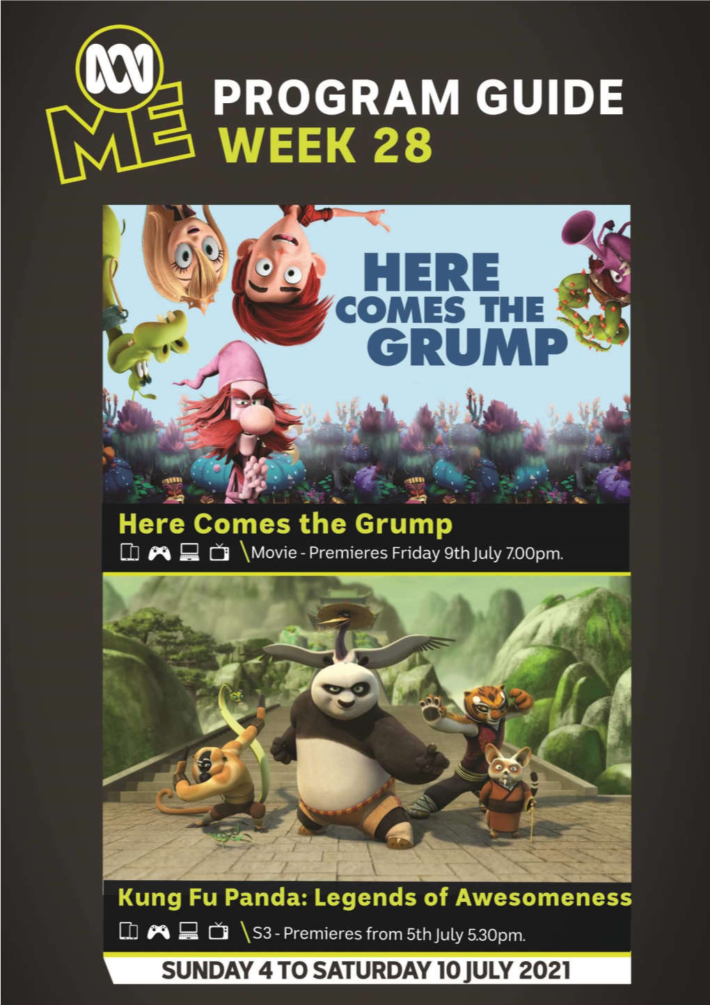 ABC ME Program Guide: Week 28 Index