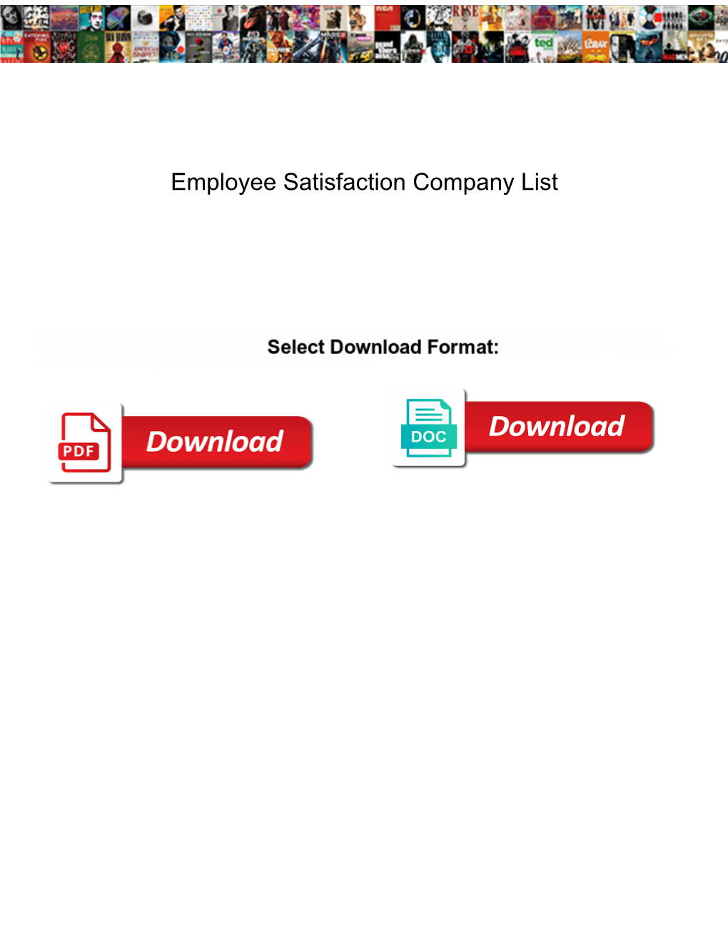 Employee Satisfaction Company List