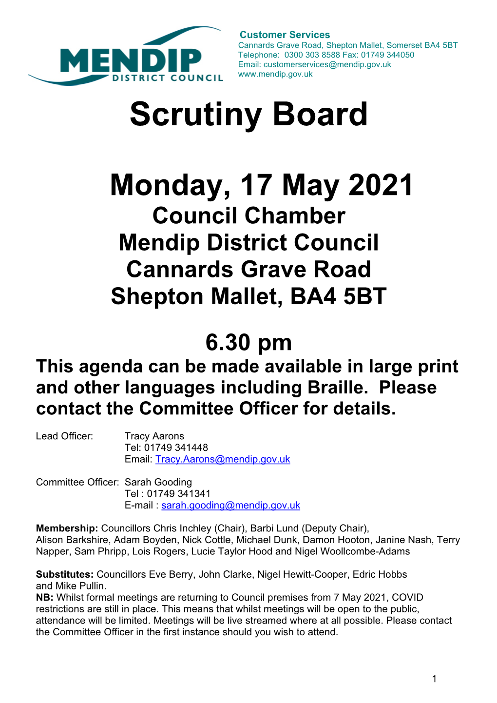 Scrutiny Board