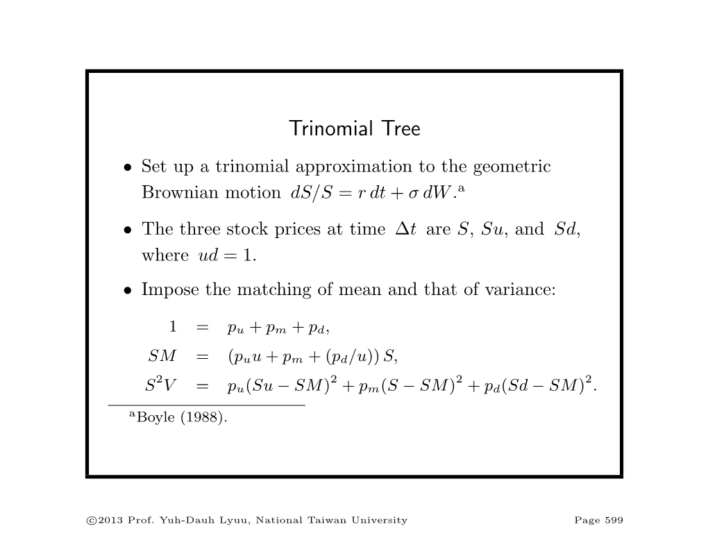 Trinomial Tree