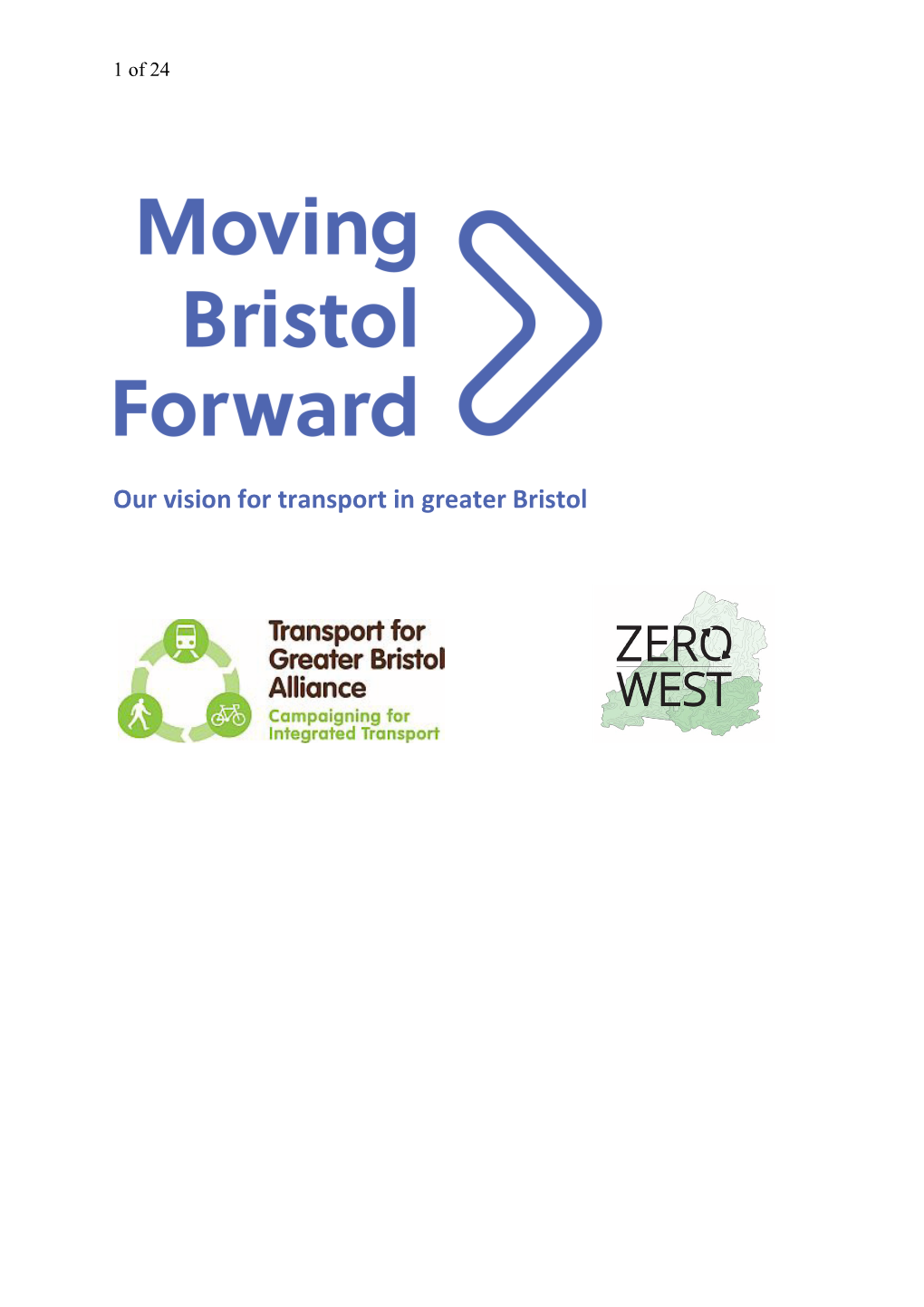 Our Vision for Transport in Greater Bristol