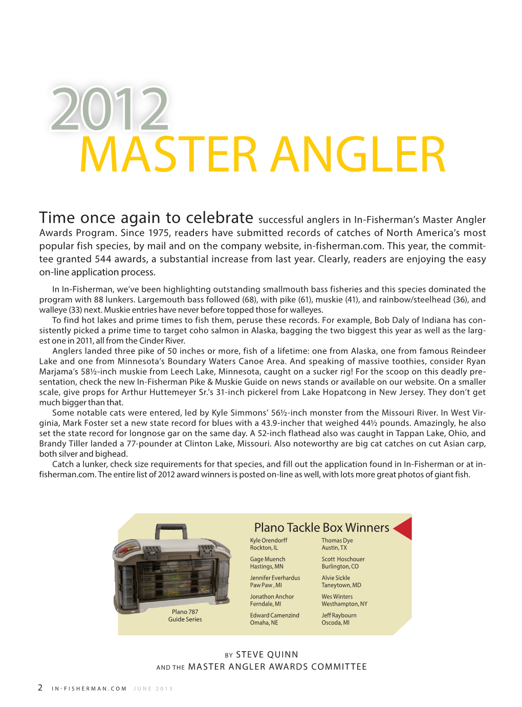 2012 MASTER ANGLER Highlights