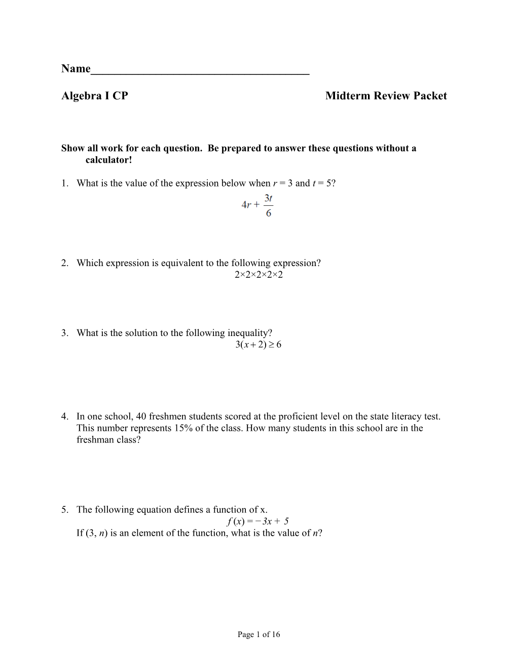 What Is the Value of the Expression Below When R = 4 and T = 6