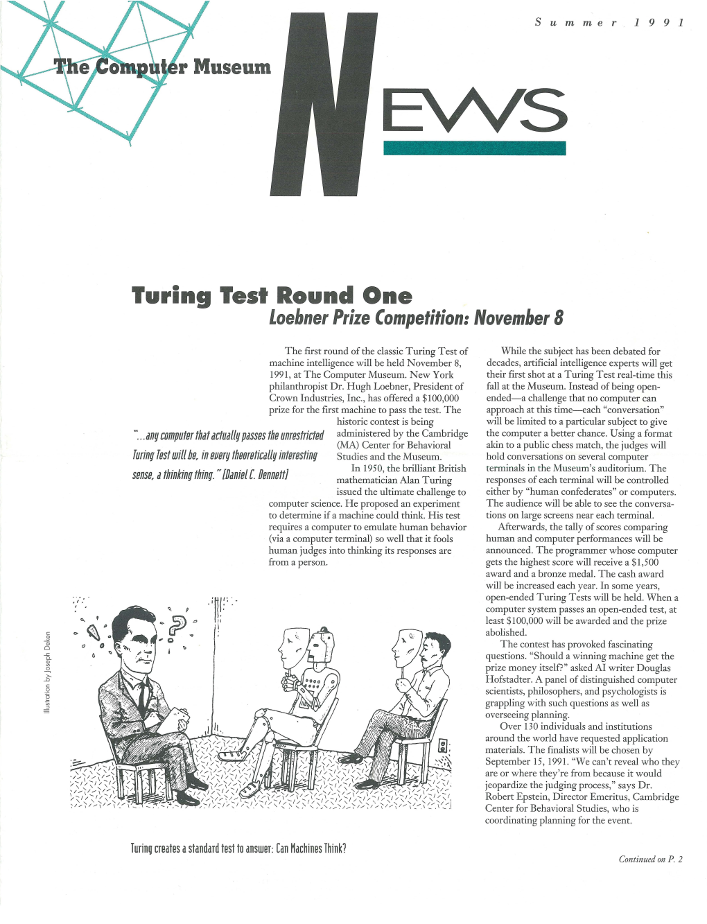Turing Test Round One Loebner Prize Competition: November 8