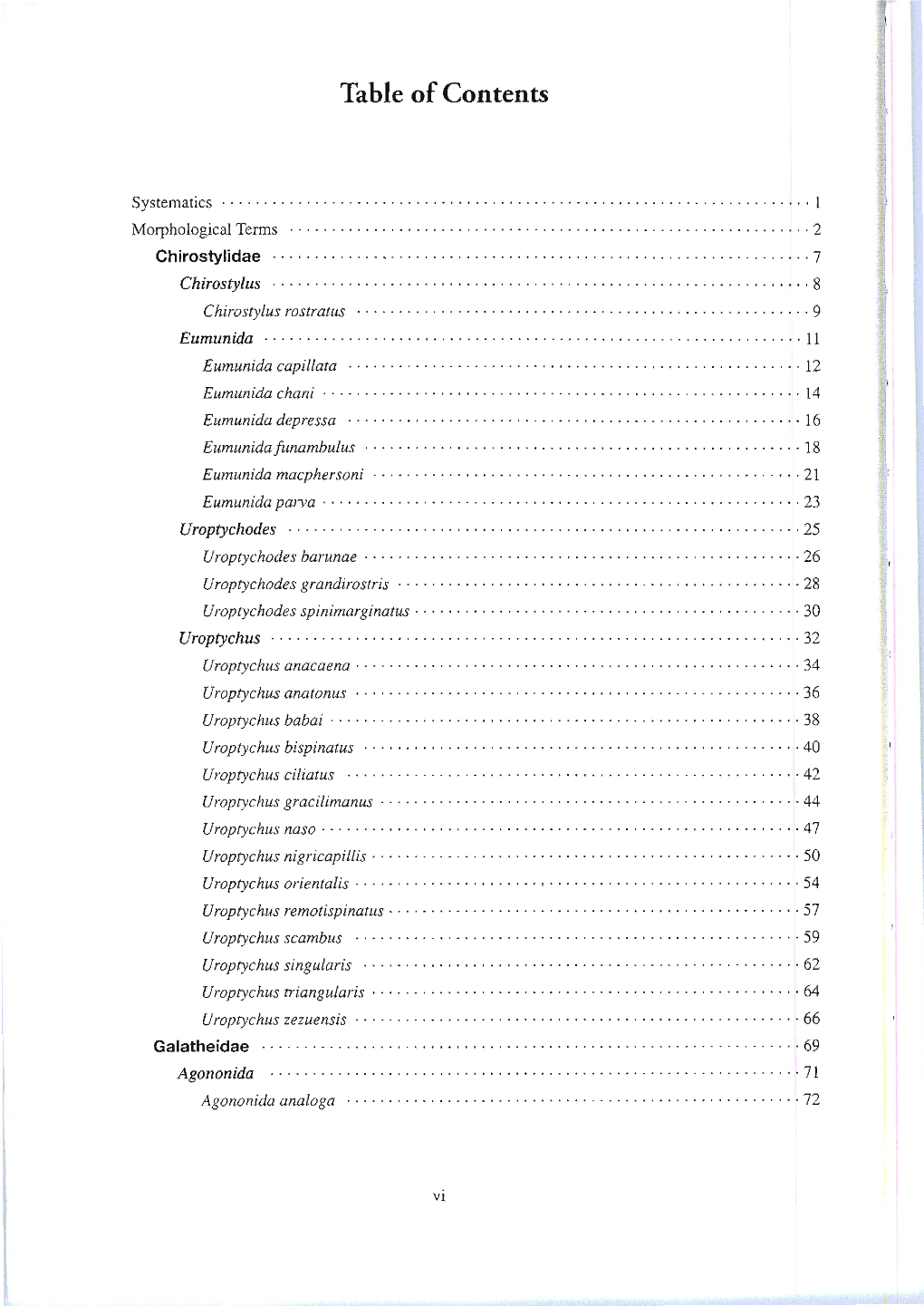 Table of Contents