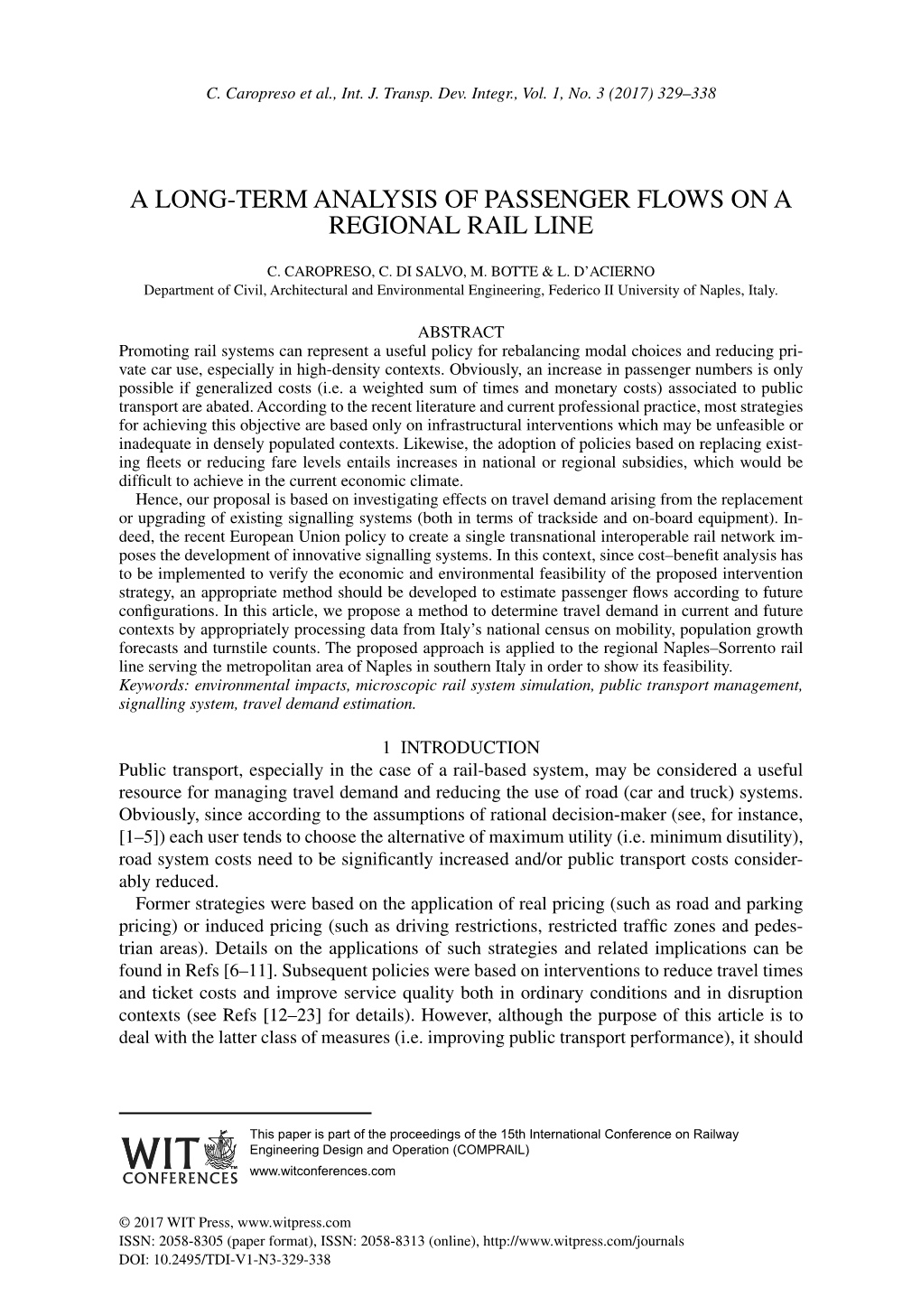 A Long-Term Analysis of Passenger Flows on a Regional Rail Line