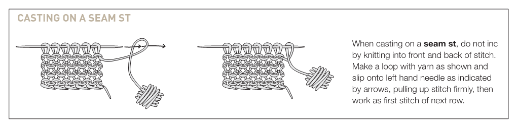 Casting on a Seam Stitch