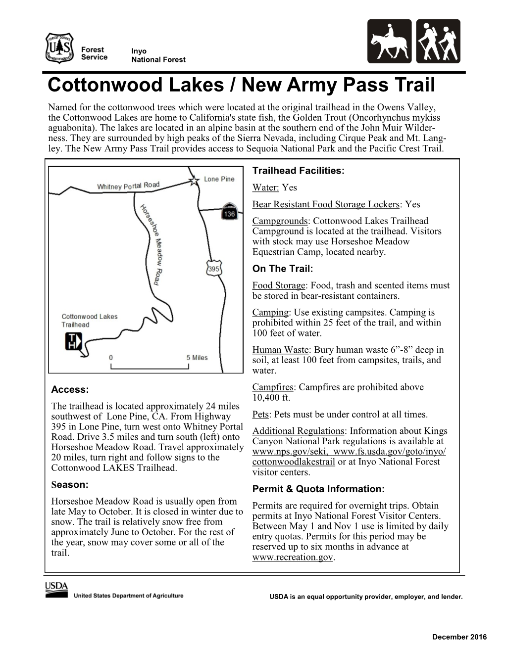 Cottonwood Lakes / New Army Pass Trail