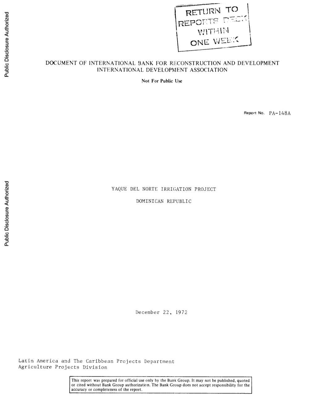 World Bank Document