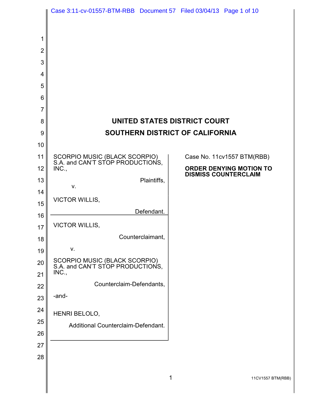 Official Web Site of the United States District Court for the Southe