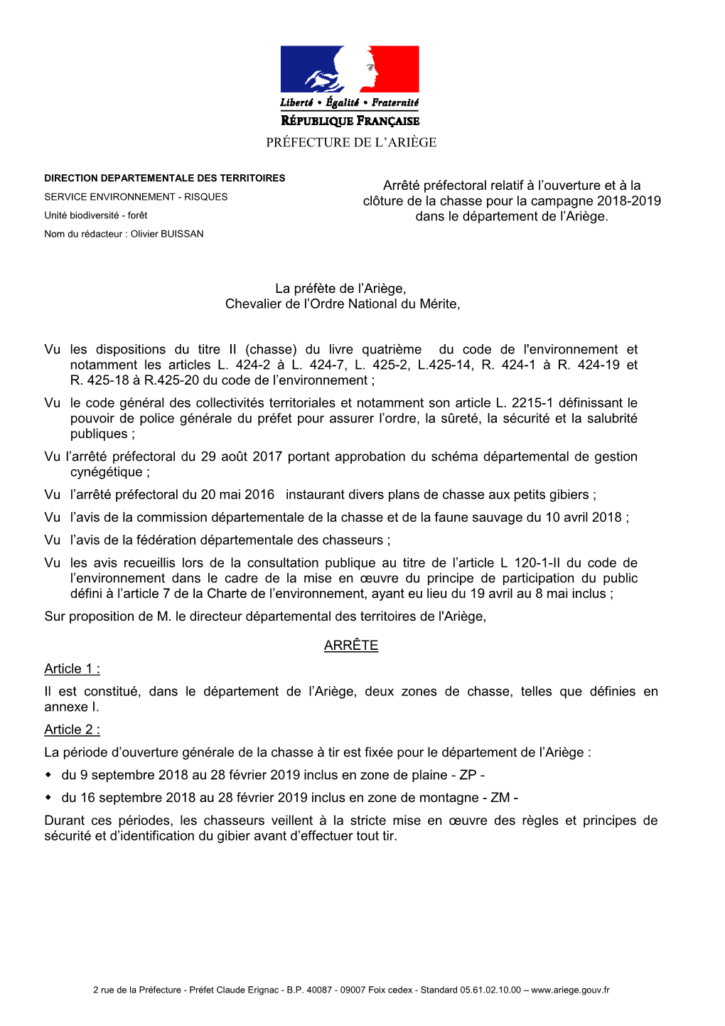 AP Ouverture Et Cloture 2018-2019