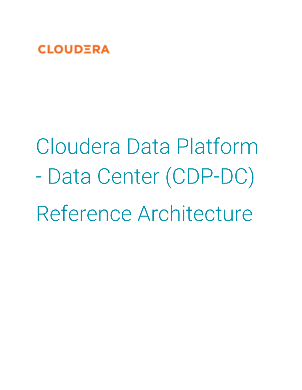 Data Center (CDP-DC) Reference Architecture