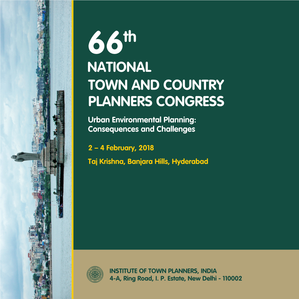 NATIONAL TOWN and COUNTRY PLANNERS CONGRESS Urban Environmental Planning: Consequences and Challenges