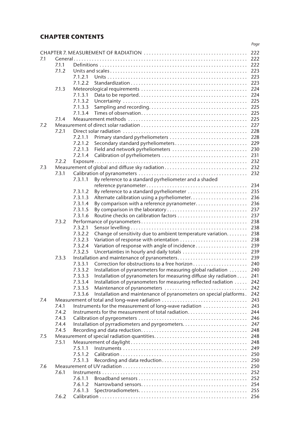 Measurement of Radiation